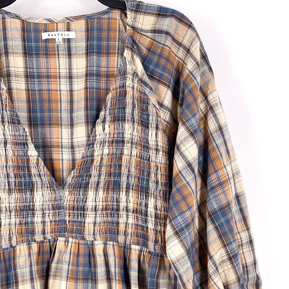 Plaid V-Neck Mini Dress - Picture 3 of 8